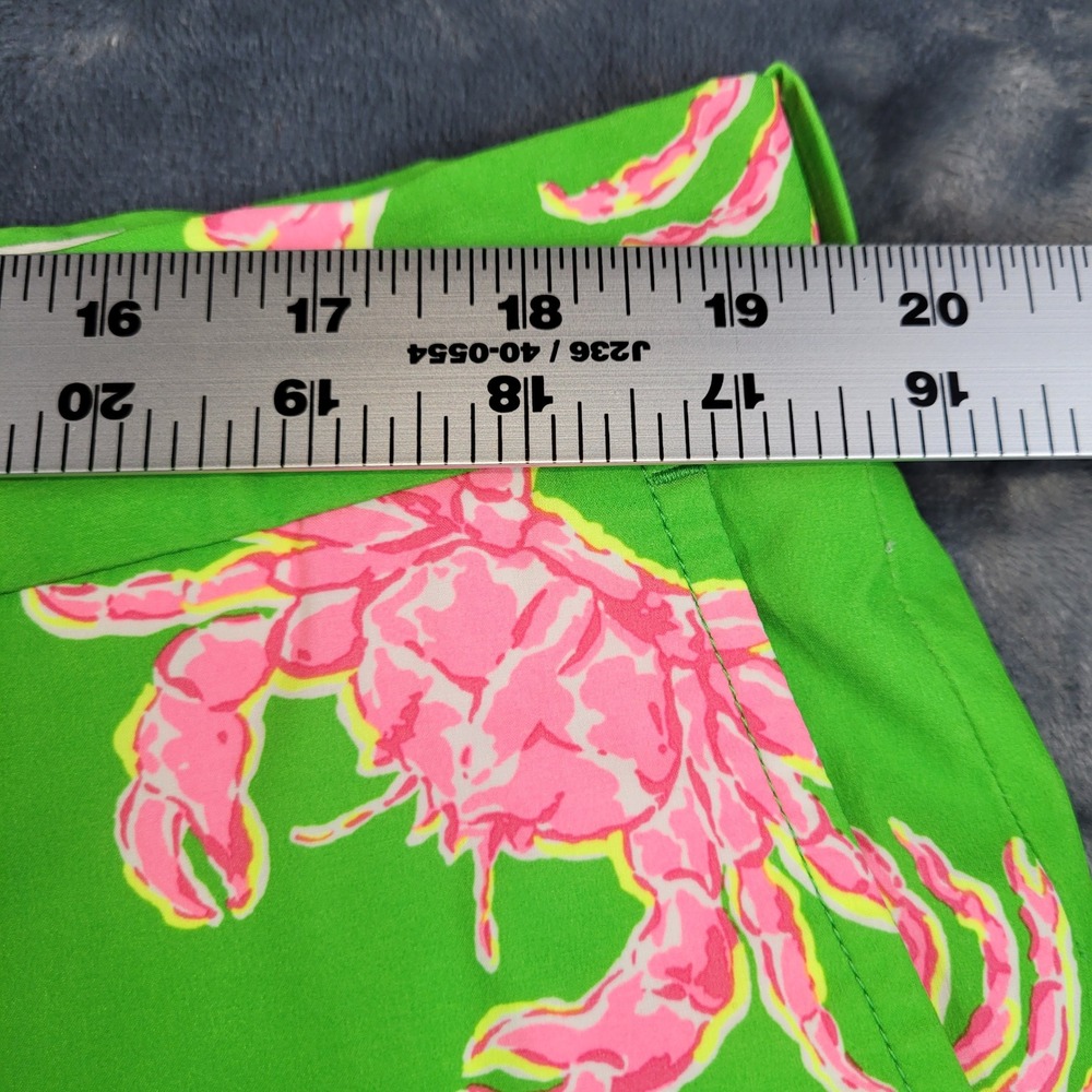 RLX Ralph Lauren Mens Green Pink Crab Lobster Golf Shorts Size 38 Stretch Prep - Picture 7 of 9